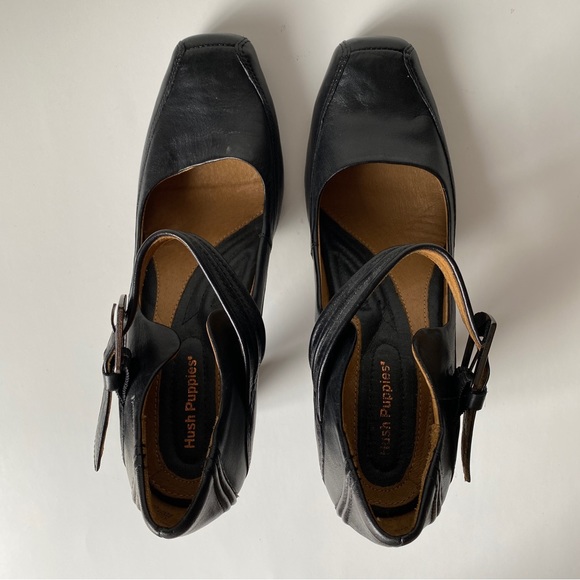Hush Puppies Heels, Black Leather - Picture 4 of 5